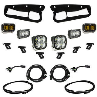 Baja Designs S2 SAE "Sportsmen" Fog Pocket Light Kit w/ Amber SAE 2021-25 Ford Bronco Steel Bumper