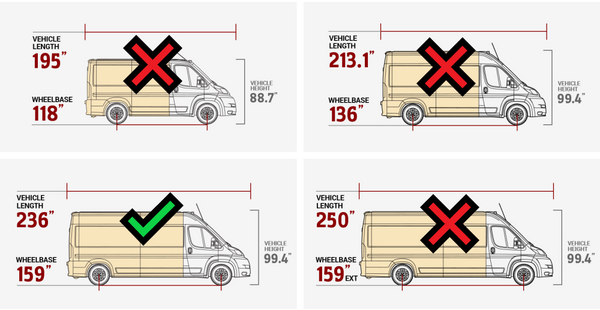 BedRug VanTred 2014+ Dodge Ram Promaster Cargo Van 159" WB VTDP14L