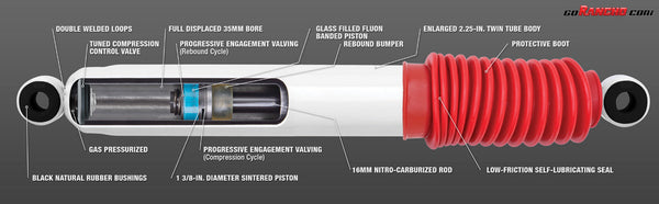 2005-16 Ford F250 F350 Super Duty Rancho RS5000X Front Shock Set 2.5" Leveled 4WD