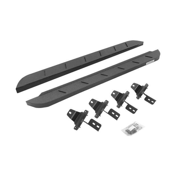 Go Rhino 63492748ST - RB10 Slim Line Running Boards With Mounting Brackets - Protective Bedliner Coating