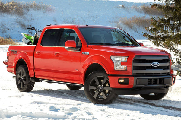2015-20 Ford F150 Fox Performance 2.0 Coilover IFP Front Plus Rear Shocks 2" Lift 4WD Only with Roost guard