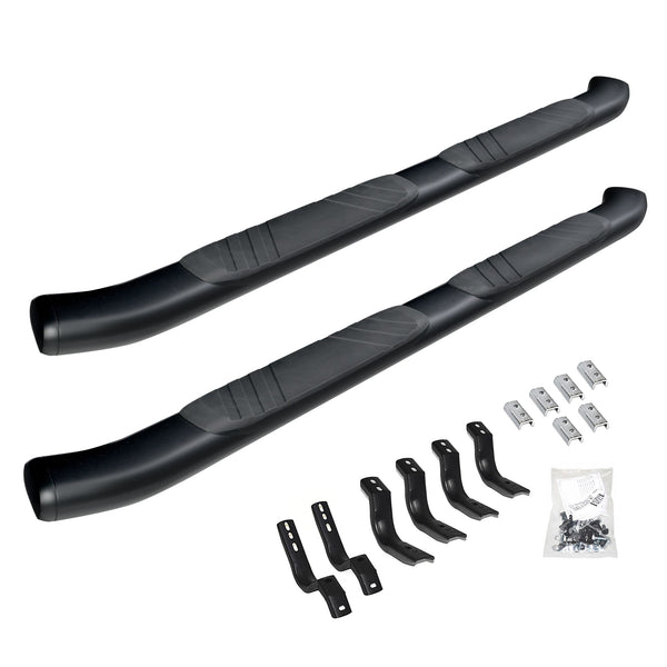 Go Rhino 685404080CB - 5" OE Xtreme Composite SideSteps With Mounting Bracket Kit - Black