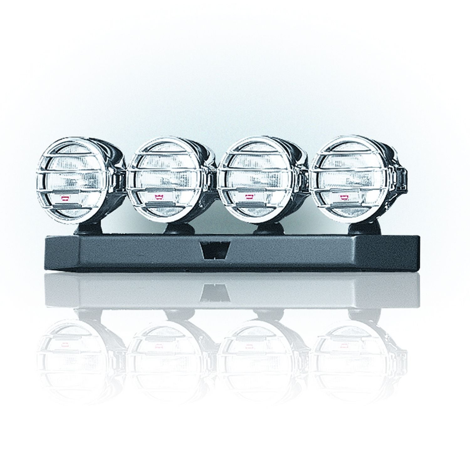 Grille Guard Mount; Mounts 4 Lights; Powder Coated; Black; Steel; With