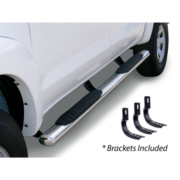 Go Rhino 684418080PS - 4" OE Xtreme SideSteps With Mounting Bracket Kit - Polished Stainless Steel