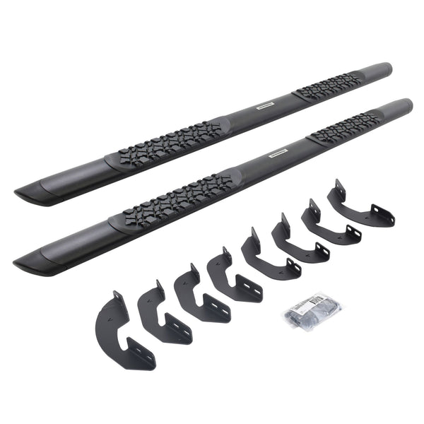 Go Rhino V3443687T - V3 Series Aluminum Side Steps with Mounting Brackets - Textured Black