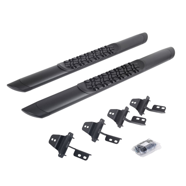 Go Rhino V3492652T - V3 Series Aluminum Side Steps with Mounting Brackets - Textured Black
