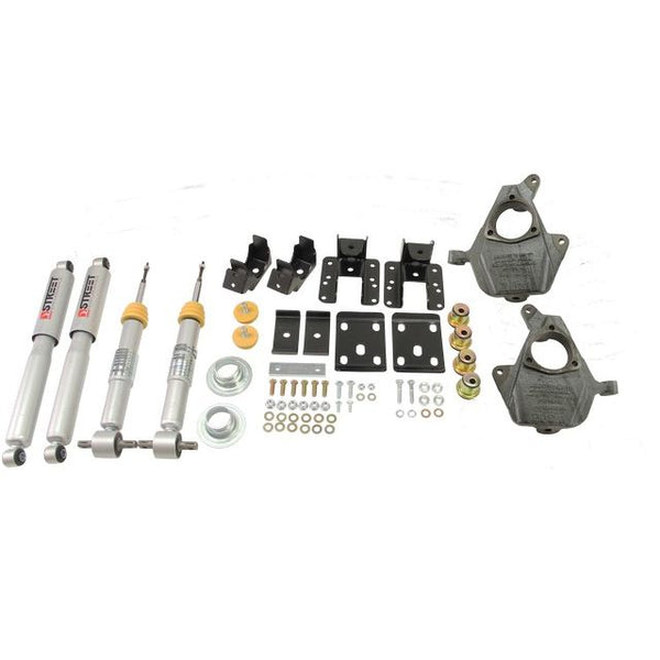 BELLTECH 992SP LOWERING KITS Front And Rear Complete Kit W/ Street Performance Shocks 2014-2015 Chevrolet Silverado/Sierra (All Cabs) 2wd 3 in.or 4 in. F/ 5 in.or 6 in. R w/ Street Performance Shocks