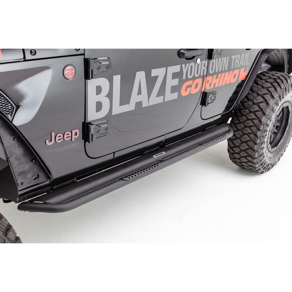 Go Rhino DS4927T - Dominator Xtreme DS SideSteps With Mounting Bracket Kit - Textured Black