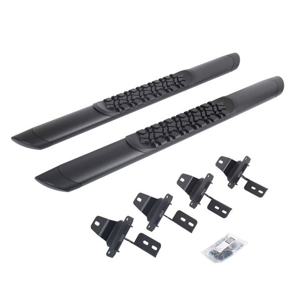 Go Rhino V3492752T - V3 Series Aluminum Side Steps with Mounting Brackets - Textured Black