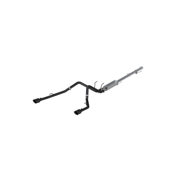 MBRP Exhaust 2 1/2in. Cat Back; Dual Split Rear; Black Coated (through stock bumper)