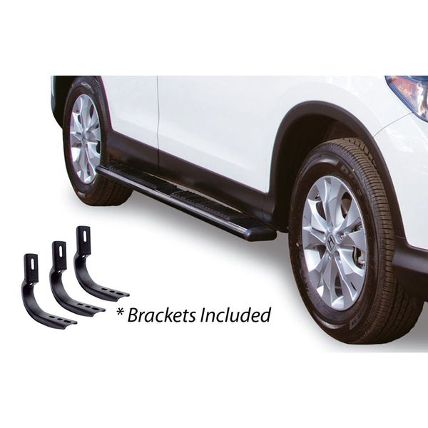 Go Rhino 685413675B - 5" OE Xtreme Low Profile Side Steps W Mounting Brackets Kit - Black Powder Coat - Black Powder Coat