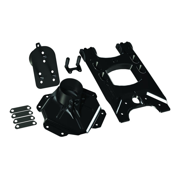 Terflex 07-18 Jeep Wrangler JK: Alpha HD Hinged Spare Tire Carrier & Adjustable Spare Tire Mount Kit - 5x5"