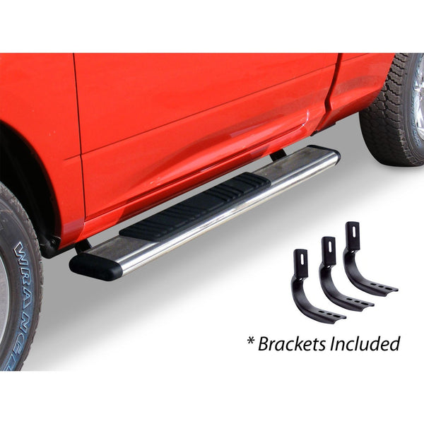 Go Rhino 685412652PS - 5" OE Xtreme Low Profile SideSteps With Mounting Bracket Kit - Polished Stainless Steel