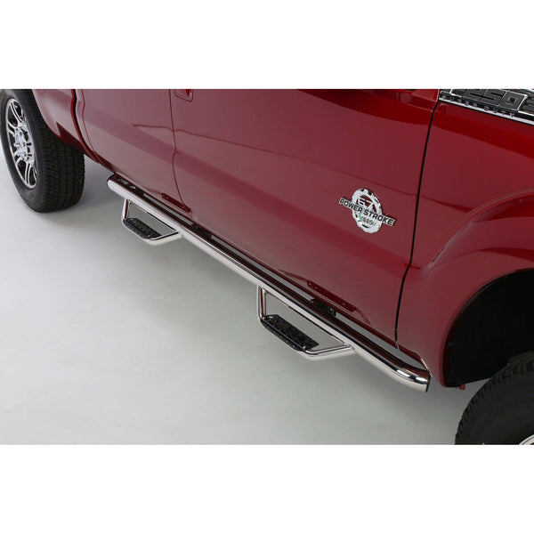 Dominator Classic D2 Side Steps with Mounting Brackets Kit - Stainless- Gas Only