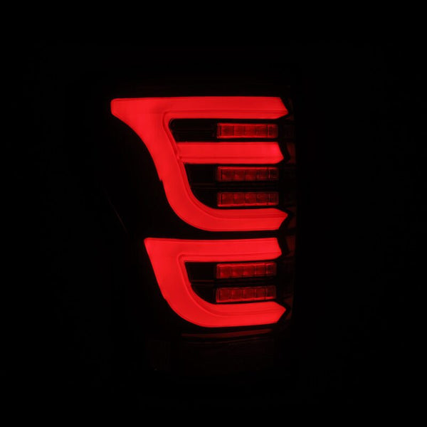 AlphaRex 07-13 Toyota Tundra LUXX-Series LED Tail Lights Black-Red