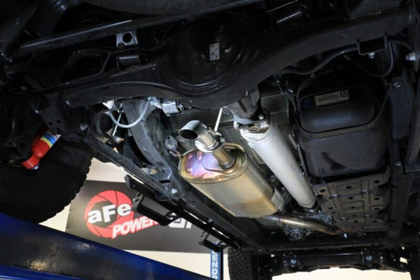 aFe ROCK BASHER Axle-Back Exhaust System Toyota Tacoma 24-25 L4-2.4L (t)
