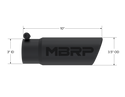 MBRP Universal Tip 3-1/2in O.D. Angled Rolled End - 3in ID Inlet 10in Length - Black