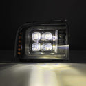 AlphaRex 05-07 Ford F250/350/450/550 Super Duty NOVA LED Proj HL Blk w/Actv Light & Seq Sig + SB DRL