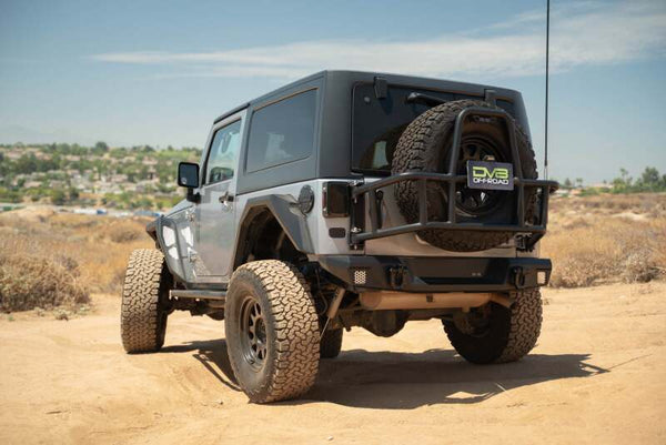 DV8 Offroad 07-18 Jeep Wrangler JK Body Mounted Tire Carrier