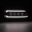 AlphaRex 94-01 RAM 1500 NOVA LED Proj Headlights Alpha-Blk w/Activ Light/Seq Signal/SB DRL