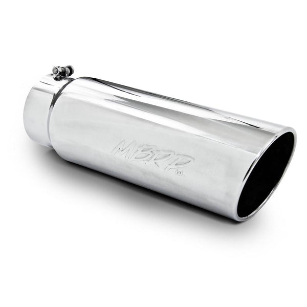 MBRP Universal Tip 6in OD Angled Rolled End 5in Inlet 18in Length T304 Exhaust