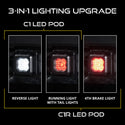 Diode Dynamics Hitch Mount LED Pod Reverse Kit for GMC Sierra 1500 2019-2023 C1R