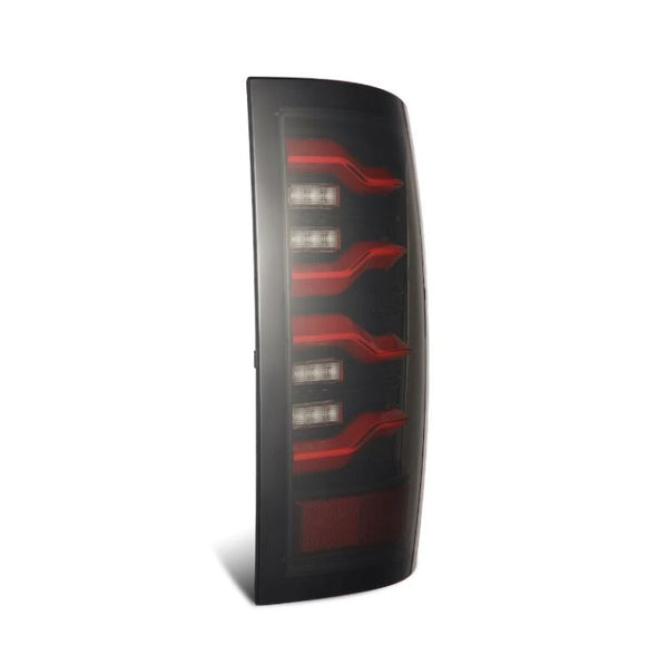 AlphaRex 09-18 Dodge RAM LUXX-Series LED Taillights Black Red w/Actv Light & SS