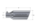 MBRP Universal Tip 7inch O.D. Rolled End 4inch inlet 18inch length - T304 (SINGLE TIP)