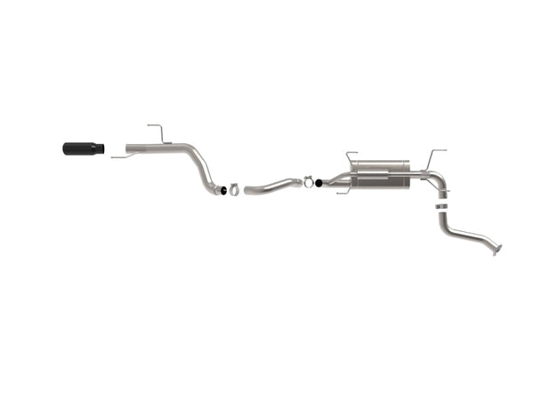 aFe 24-25 Toyota Land Cruiser 2-1/2in to 3in 304 SS Cat-Back Exhaust System w/ Black Tip