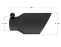 MBRP Universal 4in OD Dual Wall Angled 2.5in Inlet 8in Length Exhaust Tip - Black