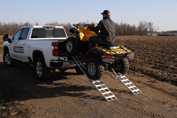 Gen-Y Lightweight 6.5ft Aluminum Loading Ramps 12in x 78in 600lb Capacity Per Ramp - Pair