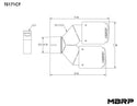 MBRP Universal Carbon Fiber Dual Tip 3.5in OD/2.5in Inlet