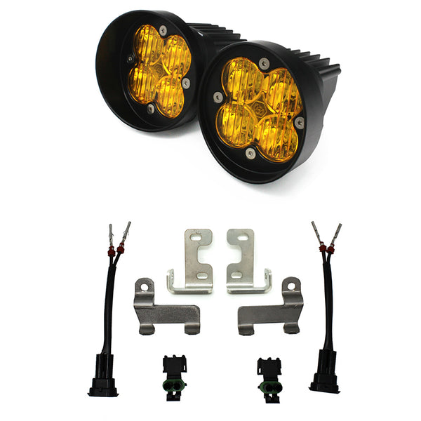 Baja Designs Squadron-R Sport Fog Pocket Light Kit 2012-23 Toyota Tacoma 4Runner 447115 Amber