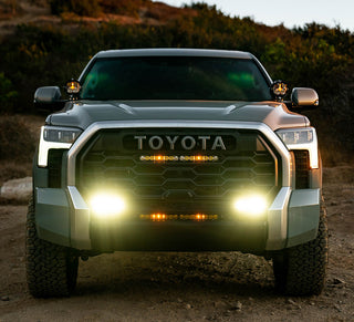Baja Designs LP4 Pro LED Light Pair, Clear Driving/Combo, Green Backlight, with Harness