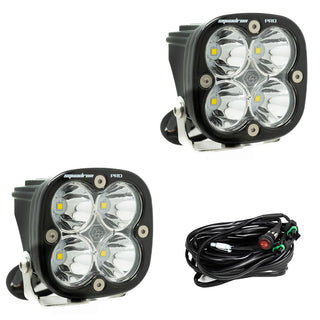 Baja Designs 497801 Squadron Pro Spot Beam Black LED Auxiliary Light Pod Pair