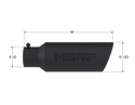 MBRP Universal Tip 6in OD Rolled End 4in Inlet 18in L Black Coated Exhaust Tip