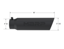 MBRP Universal 5in OD Angled Rolled End 4in Inlet 18in Length Black Finish Exhaust Tip
