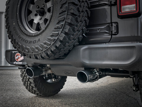 aFe Rebel Series 2.5in 409 SS Axle-Back Exhaust w/ Black Tips 2018+ Jeep Wrangler (JL) V6 3.6L