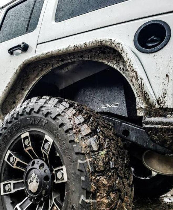 DV8 Offroad 07-18 Jeep Wrangler JK Rear Aluminum Inner Fender - Black
