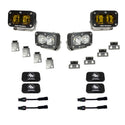 Baja Designs 21+ Ford Raptor/22+ Bronco S2 SAE Pro Fog Pocket Light Kit Clear/Amber