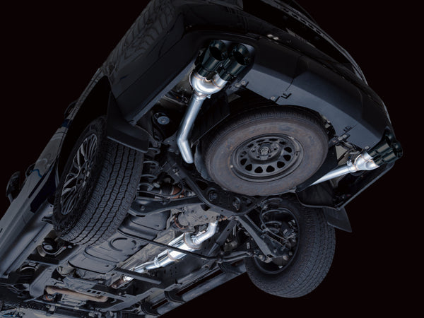 AWE Tuning 2021+ GMC Tahoe/Yukon 5.3L 0FG Split Rear Exit Catback Exhaust - Quad Diamond Blk Tips