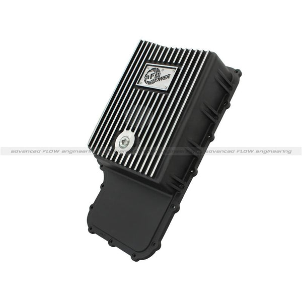 aFe Power Transmission Pan Black Machined 11-14 Ford 6R140 Trucks V8 6.7L (td)