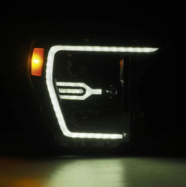 AlphaRex 21-22 Ford F150 Luxx-Series Projector Headlights Alpha-Black w/Activ Light/Seq Signal