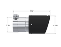 MBRP Universal Carbon Fiber Tip 4in OD/3in Inlet/7.7in L