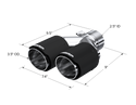 MBRP Universal Carbon Fiber Dual Tip 3.5in OD/2.5in Inlet