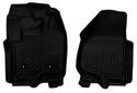 Husky Liners 12-15 Ford Super Duty Crew & Extended Cab WeatherBeater Front Row Black Floor Liners