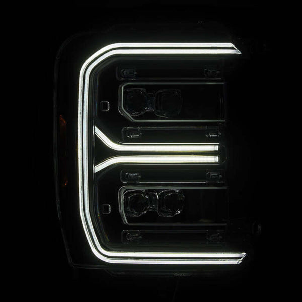 AlphaRex 23-26 Ford F-250 SD NOVA LED Proj Headlights Blk w/Activ Light/Seq Signal/Switchback