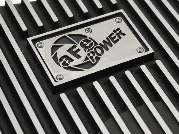 aFe Power Transmission Pan Black Machined 11-14 Ford 6R140 Trucks V8 6.7L (td)
