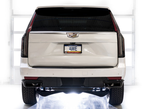 AWE Tuning 2021+ Cadillac Escalade 6.2L 0FG Dual Exit Exhaust System (Reuses OE Tips)