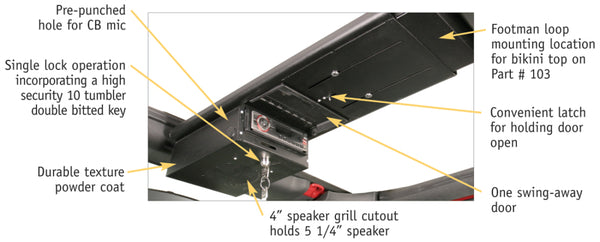 Tuffy Jk Overhead Console- Blk- 2007+ Jk Wrangler